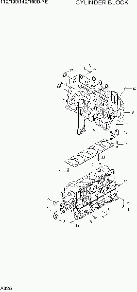 A020      Hyundai 110/130/140/160D-7E