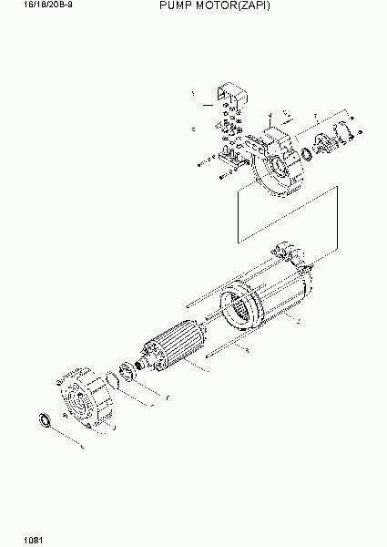 1081  PUMP MOTOR(ZAPI)   Hyundai 16/18/20B-9