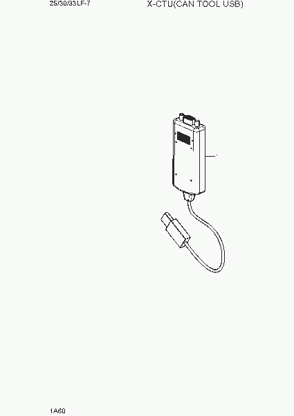 1A60  X-CTU(CAN TOOL USB)     Hyundai 25/30/33LF-7