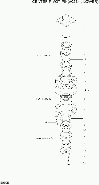 5030B  CENTER PIVOT PIN(#0284-, LOWER)    Hyundai HL17C