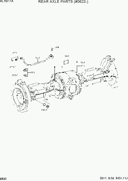 6830 REAR AXLE PART GROUP(#0623-)