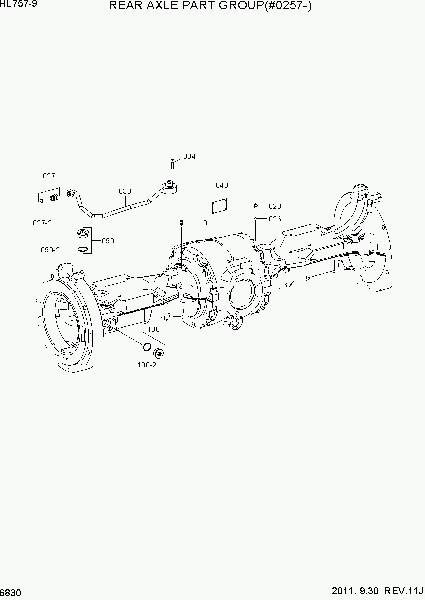 6830 REAR AXLE PART GROUP(#0257-)
