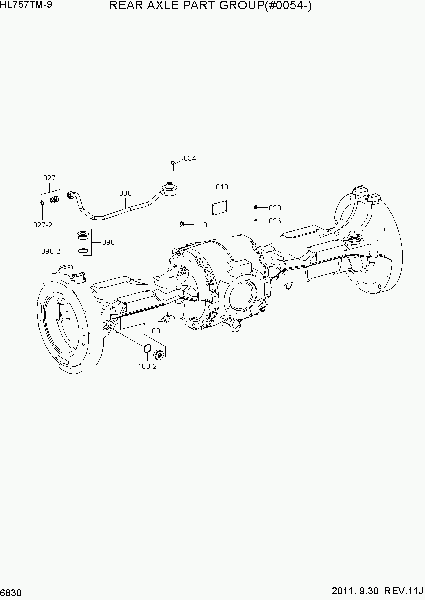 6830 REAR AXLE PART GROUP(#0065-)