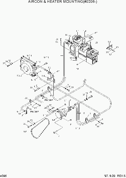 4096 AIRCON & HEATER MOUNTING(#0206-)