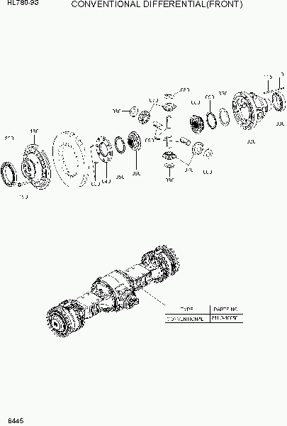 6445 CONVENTIONAL DIFFERENTIAL(FRONT)