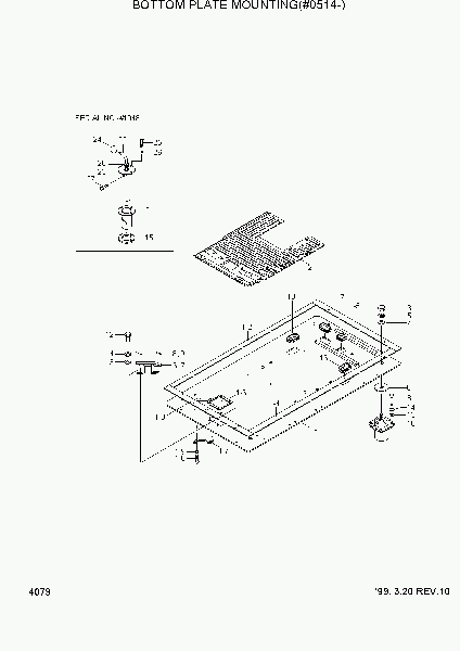 4079 BOTTOM PLATE MOUNTING(#0514-)