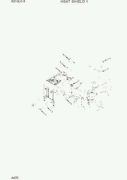 A470 HEAT SHIELD 1 экскаватора гусеничного Hyundai R210LC-9