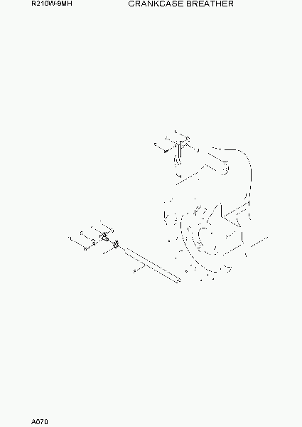 A070 Корпус сапуна экскаватора колесного Hyundai R210W9-MH