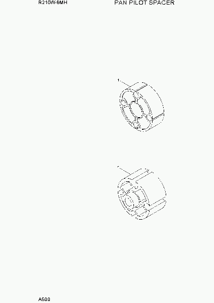 A500 FAN PILOT SPACER экскаватора колесного Hyundai R210W9-MH