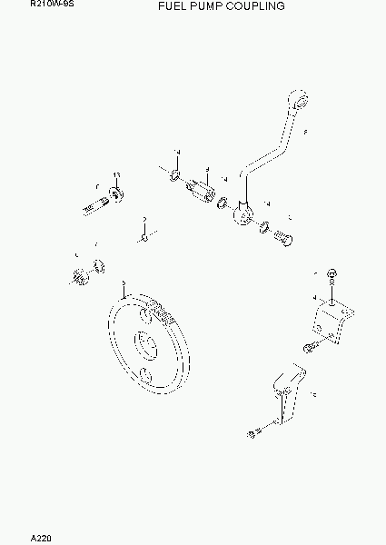 A220 FUEL PUMP COUPLING экскаватора колесного Hyundai R210W-9S