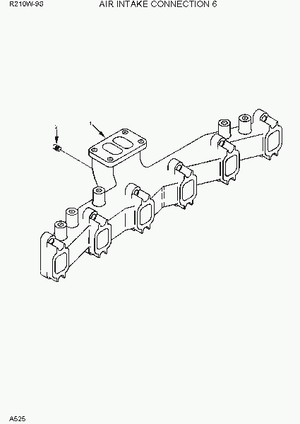 A525 AIR INTAKE CONNECTION 6 экскаватора колесного Hyundai R210W-9S