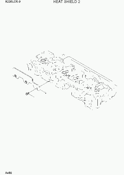 A480 HEAT SHIELD 2 экскаватора гусеничного Hyundai R235LCR-9