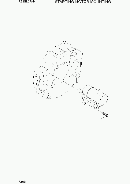 A490 STARTING MOTOR MOUNTING экскаватора гусеничного Hyundai R235LCR-9