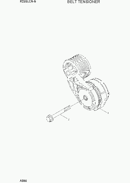 A590 BELT TENSIONER экскаватора гусеничного Hyundai R235LCR-9