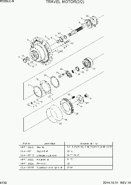 4130  TRAVEL MOTOR(2/2)   Hyundai R320LC-9