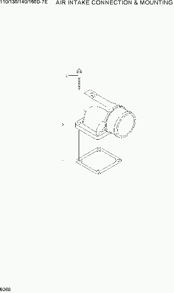 9260  AIR INTAKE CONNECTION & MOUNTING   Hyundai 110/130/140/160D-7E