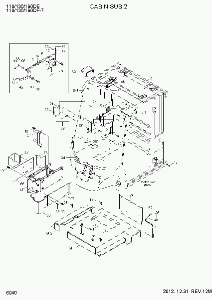 6040  CABIN SUB 2   Hyundai 110/130/160DF-7