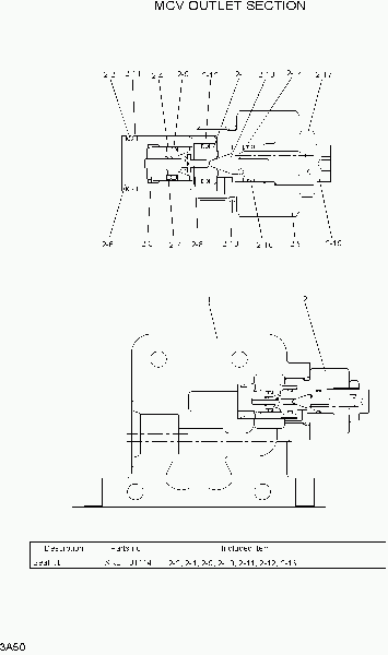 3A50  MCV OUTLET SECTION     Hyundai 15LC/18LC/20LCA-7