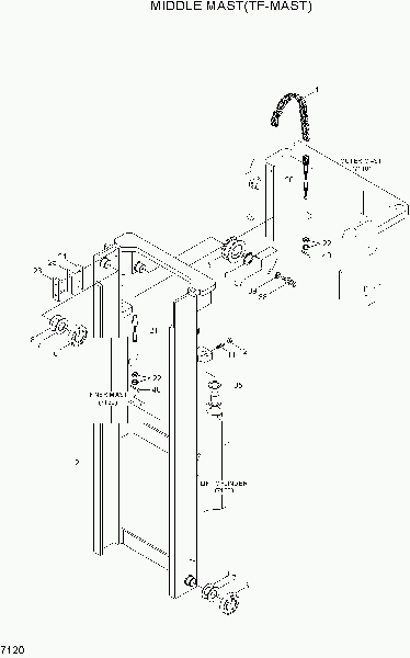 7120  MIDDLE MAST (TF-MAST)     Hyundai 15L/18L/20LA-7