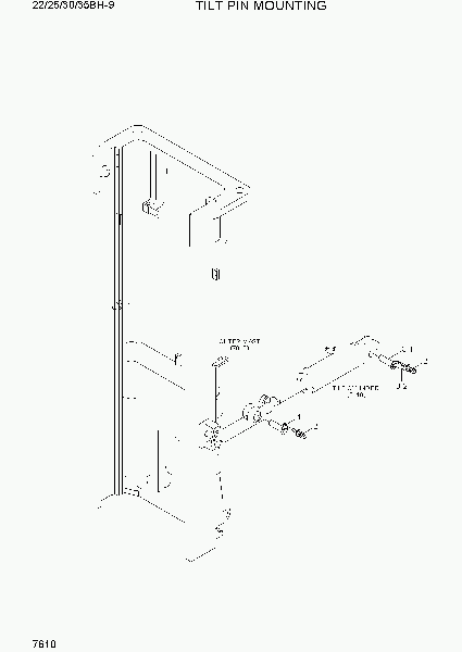 7610  TILT PIN MOUNTING   Hyundai 22/25/30/35BH-9