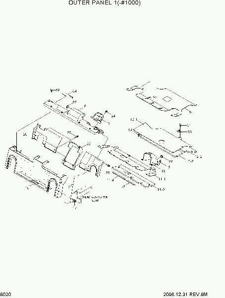 6020  OUTER PANEL 1(-#1000)   Hyundai 35D/40D/45D-7