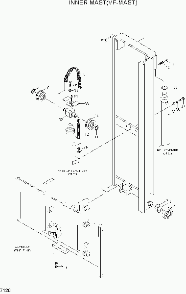 7120  INNER MAST(VF-MAST)   Hyundai HDF20/25/30-5
