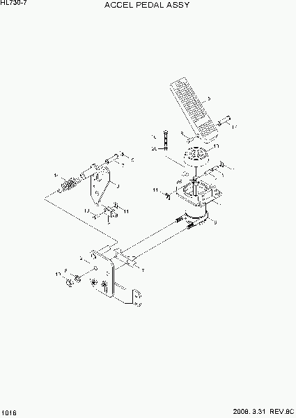1016  ACCEL PEDAL ASSY    Hyundai HL730-7