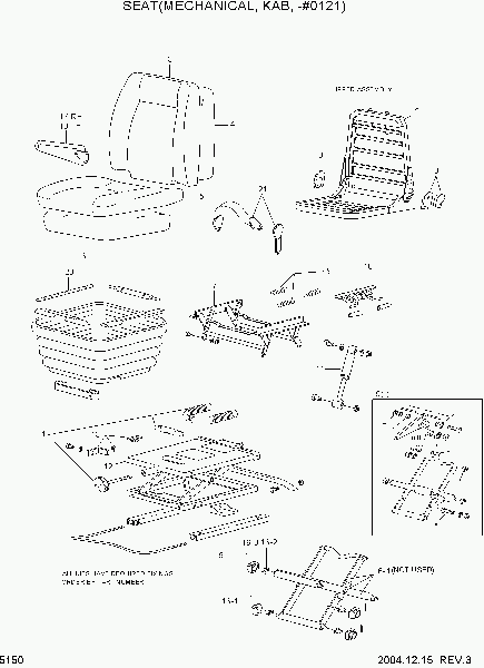 5150  SEAT(MECHANICAL, KAB, -#0121)    Hyundai HL730-7