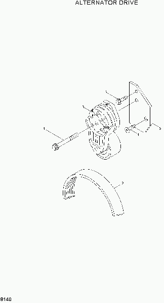 8140  ALTERNATOR DRIVE    Hyundai HL730-3(#1001-)