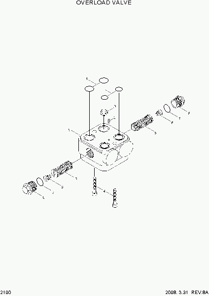 2100  OVERLOAD VALVE    Hyundai HL730-3(-#1000)