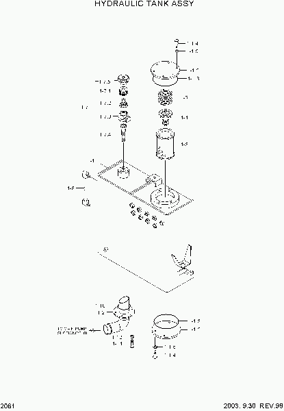 2061  HYDRAULIC TANK ASSY    Hyundai HL730TM-3(#1001-)