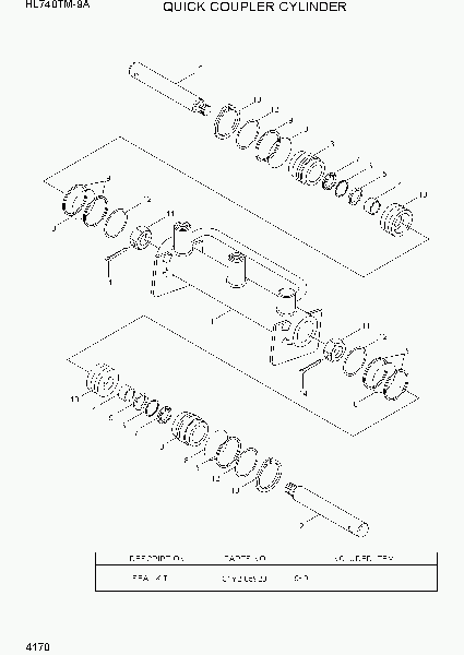 4170 QUICK COUPLER CYLINDER