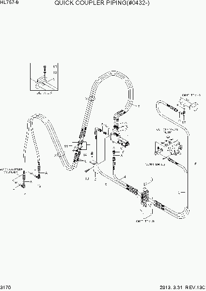 3170 QUICK COUPLER PIPING(#0432-)