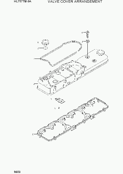 9600 VALVE COVER ARRANGEMENT