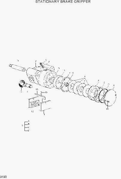 3100 STATIONARY BRAKE GRIPPER