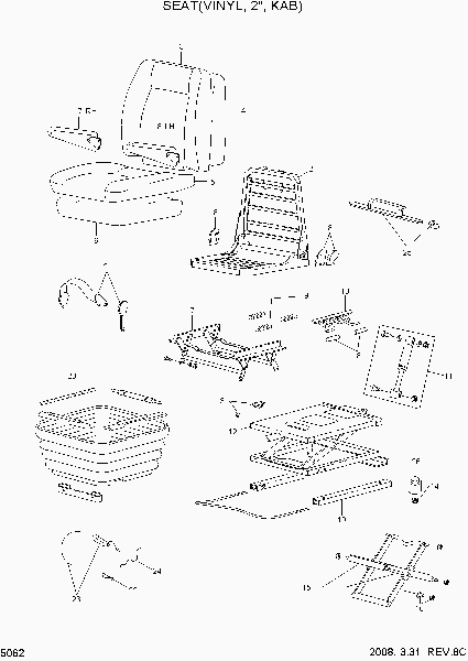 5062 SEAT(VINYL, 2", KAB)