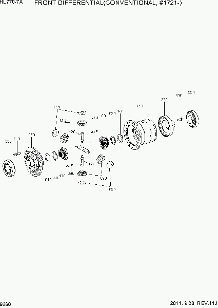 6660 FRONT DIFFERENTIAL(CONVENTIONAL,#1721-)