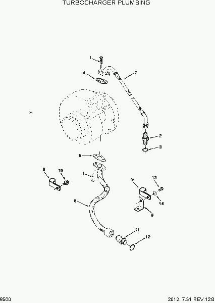 8500 TURBOCHARGER PLUMBING