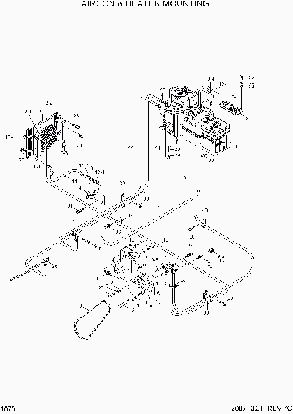 1070 AIRCON & HEATER MOUNTING