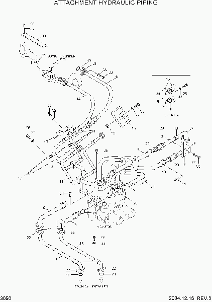 3050 ATTACHMENT HYDRAULIC PIPING