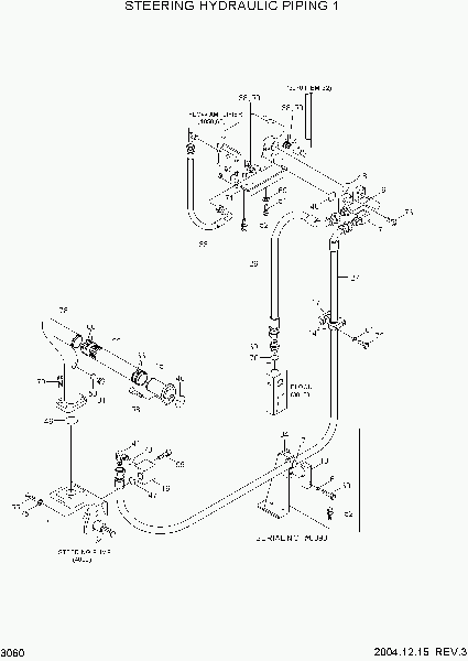 3060 STEERING HYDRAULIC PIPING 1