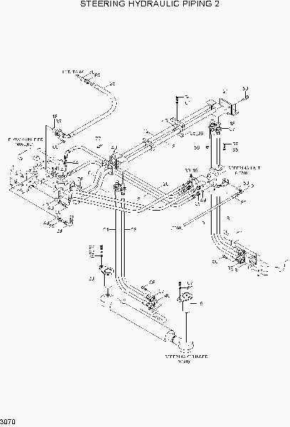 3070 STEERING HYDRAULIC PIPING 2