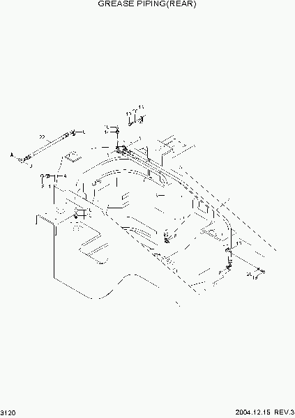 3120 GREASE PIPING(REAR)