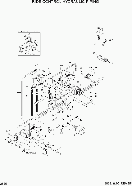 3160 RIDE CONTROL HYDRAULIC PIPING