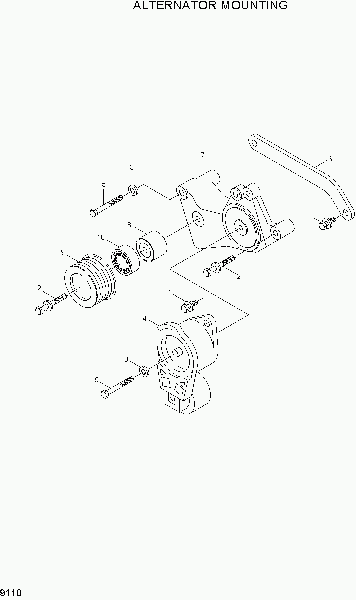 9110 ALTERNATOR MOUNTING