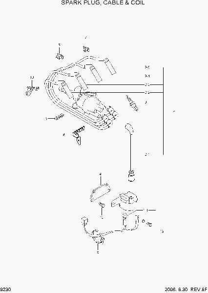 9230  SPARK PLUG, CABLE & COIL     Hyundai HLF15/18CIII