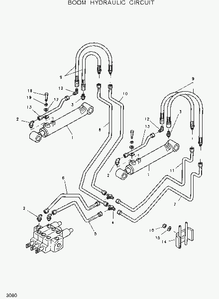 3080 BOOM HYDRAULIC CIRCUIT