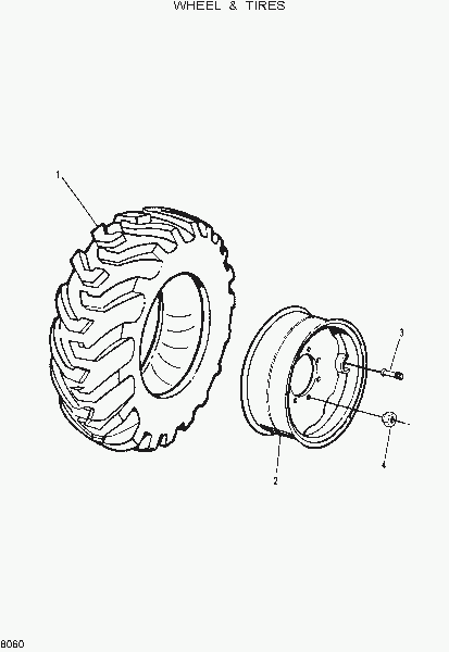 8060 WHEEL AND TIRES