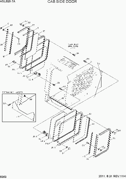6060 CAB SIDE DOOR