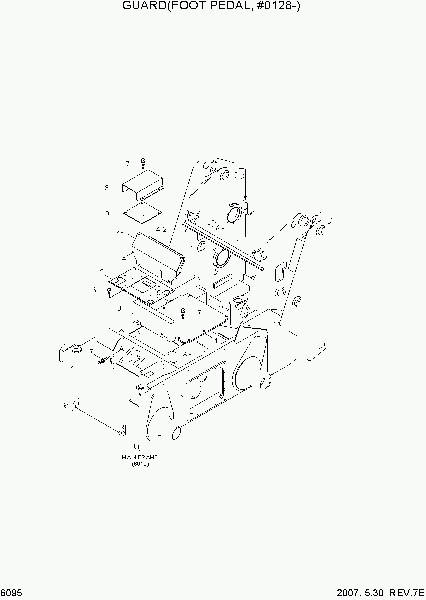 6095 GUARD(FOOT PEDAL, #0128-)